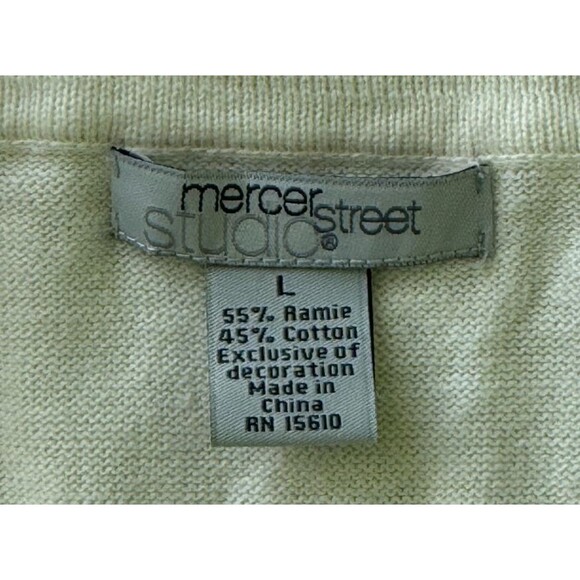 Mercer Studio Street Women's Ugly Christmas Sweater Vest Beaded Red Poinsettia L - Picture 5 of 5